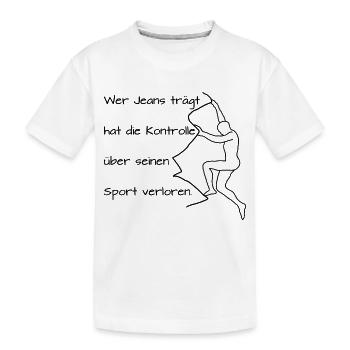 Jogginghose Sport - Kinder Premium Bio T-Shirt - Weiß - Vorne