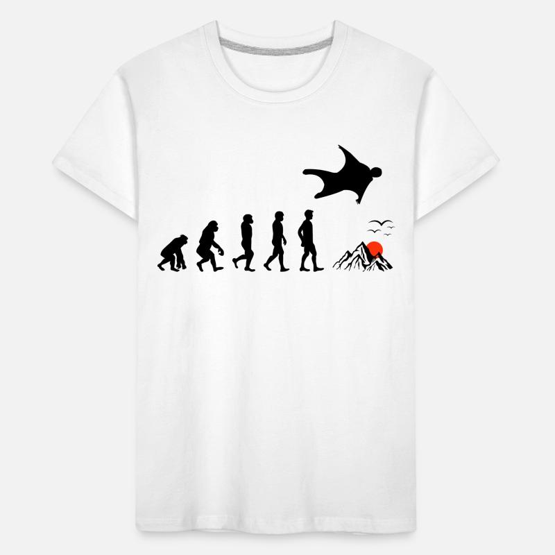 Wingsuit flying Base Jumping Skydiving Evolution Kinder Premium Bio T-Shirt