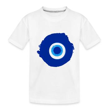 Oeil,Oeil Bleu,Mauvais Œil,Nazar,Fatima - T-shirt bio Premium Enfant - blanc - Devant