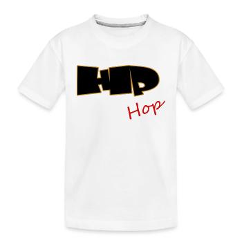 Hip Hop, Rap, Mic, MC, Breakdance - Kinder Premium Bio T-Shirt - Weiß - Vorne