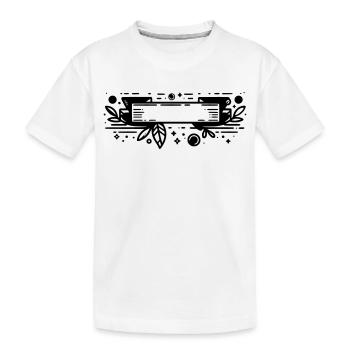 Bannière avec des feuilles - T-shirt bio Premium Enfant - blanc - Devant