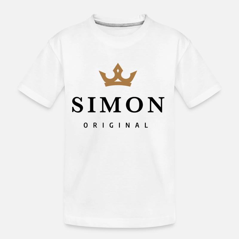 Simon - Kinder Premium Bio T-Shirt - Weiß