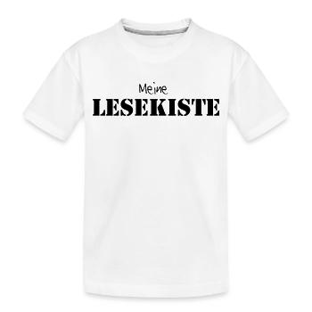Ma boîte de lecture autocollant autocollant boîte de livre - T-shirt bio Premium Enfant - blanc - Devant