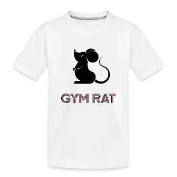GYM RAT - Kinder Premium Bio T-Shirt - Weiß - Vorne