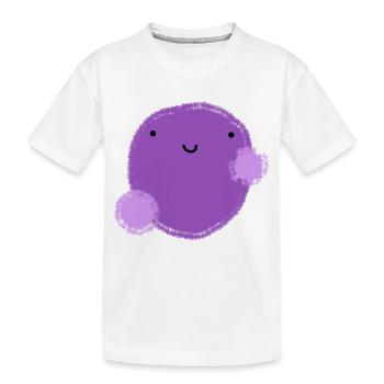 Figui (lila Kugel) - Kinder Premium Bio T-Shirt - Weiß - Vorne