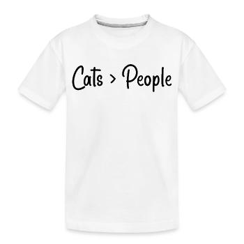 Cat lovers - Kids' Premium Organic T-Shirt - white - Front