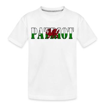 Welsh Patriot Pride - Kids' Premium Organic T-Shirt - white - Front