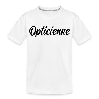 Opticienne Opticien Lunettes Vue Santé Visuelle - T-shirt bio Premium Enfant - blanc - Devant