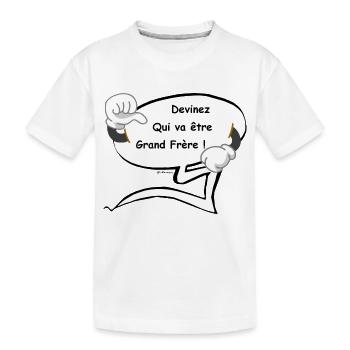 Grand Frère - T-shirt bio Premium Enfant - blanc - Devant