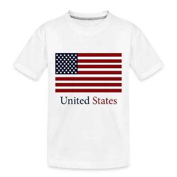 Flagge der Vereinigten Staaten - Kinder Premium Bio T-Shirt - Weiß - Vorne