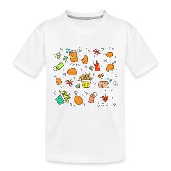 Du und dein Essen - Kinder Premium Bio T-Shirt - Weiß - Vorne