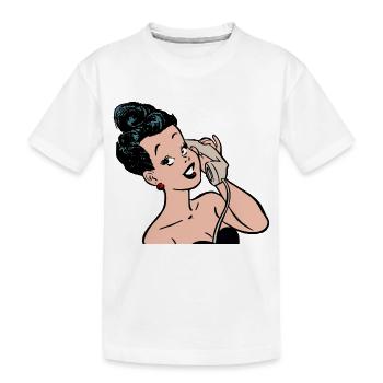 téléphone téléphone mobile retro7 radio téléphone mobile - T-shirt bio Premium Enfant - blanc - Devant