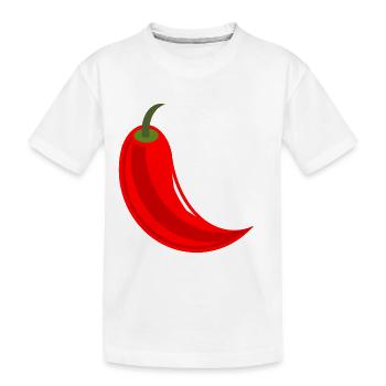 pepper_clean.png - Kinder Premium Bio T-Shirt - Weiß - Vorne