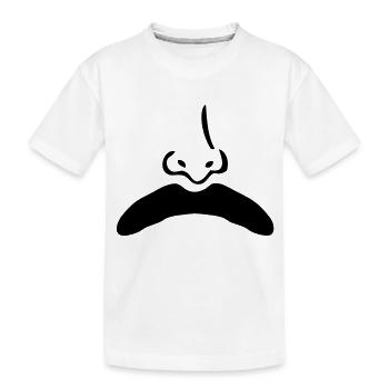 moustache mustache nez nose1 - T-shirt bio Premium Enfant - blanc - Devant
