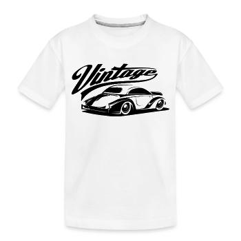Old car - Kids' Premium Organic T-Shirt - white - Front