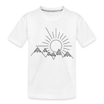 Berge - Kinder Premium Bio T-Shirt - Weiß - Vorne