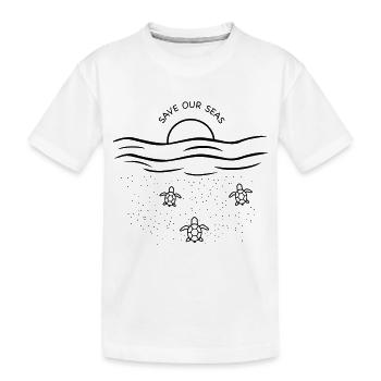 Rettet das Meer - Kinder Premium Bio T-Shirt - Weiß - Vorne