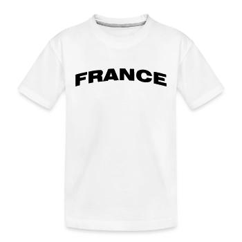 Frankreich - Kinder Premium Bio T-Shirt - Weiß - Vorne