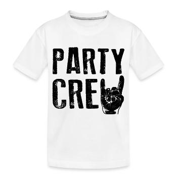 PARTY CREW Musik Festival Feiern - Kinder Premium Bio T-Shirt - Weiß - Vorne