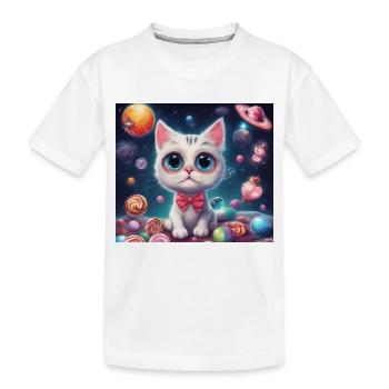Katze Katze Katze - Kinder Premium Bio T-Shirt - Weiß - Vorne