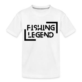 fishing legend fisherman fishing - Kinder Premium Bio T-Shirt - Weiß - Vorne