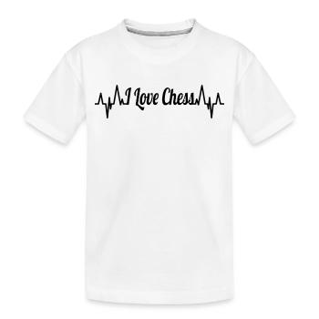 Schachspieler Liebe - Kinder Premium Bio T-Shirt - Weiß - Vorne