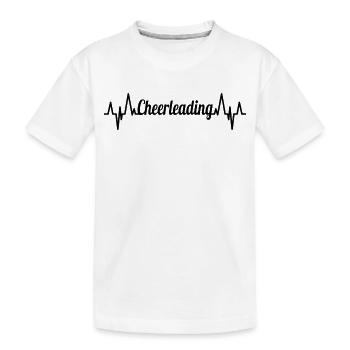 Cheerleader Herzklopfen - Kinder Premium Bio T-Shirt - Weiß - Vorne