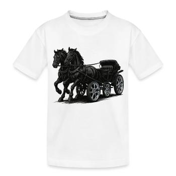 Chariot avec jantes chromées modernes - T-shirt bio Premium Enfant - blanc - Devant