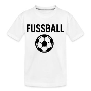 FUSSBALL – Klassisch & Zeitlos - Kinder Premium Bio T-Shirt - Weiß - Vorne