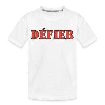 DÉFIER - T-shirt bio Premium Enfant - blanc - Devant