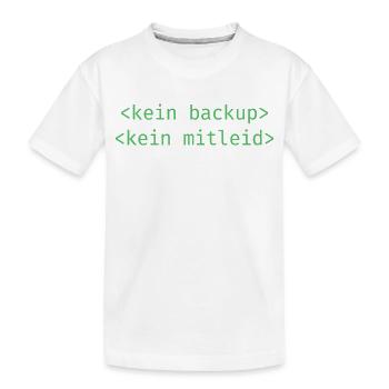 No Ticket No Support Informatiker IT Administrator - Kinder Premium Bio T-Shirt - Weiß - Vorne