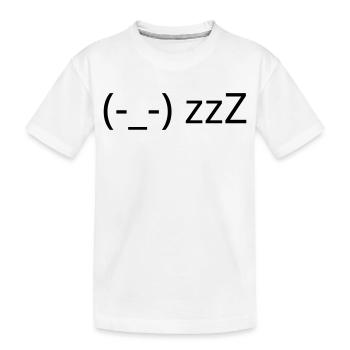 Émotique (-_-) zzZ de sommeil Kaomoji fatigué - T-shirt bio Premium Enfant - blanc - Devant