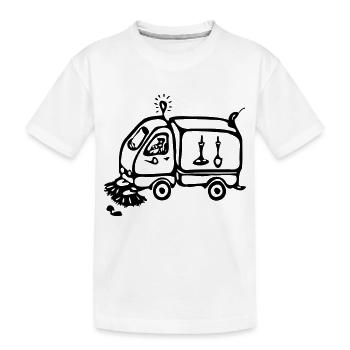 Street cleaners - Kids' Premium Organic T-Shirt - white - Front