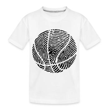 basketball Fingerabdruck - bball - Geschenk -sport - Kinder Premium Bio T-Shirt - Weiß - Vorne