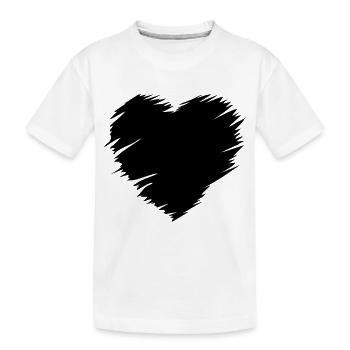 Coeur - Coeur - T-shirt bio Premium Enfant - blanc - Devant