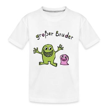 Großer Bruder - Kinder Premium Bio T-Shirt - Weiß - Vorne