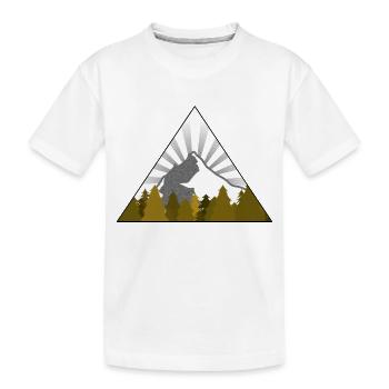 Forêt de montagne Forêt Sun - T-shirt bio Premium Enfant - blanc - Devant
