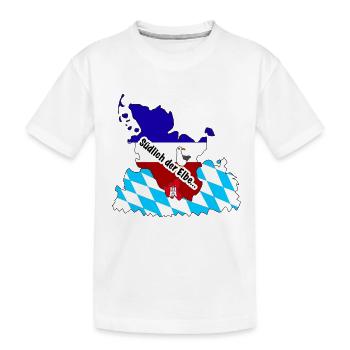 Südlich der Elbe - Kinder Premium Bio T-Shirt - Weiß - Vorne