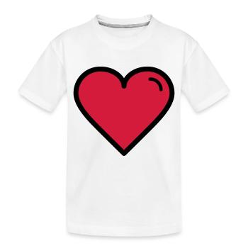 Coeur de valentine - T-shirt bio Premium Enfant - blanc - Devant