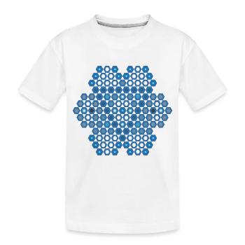 Hexagone de géométrie - T-shirt bio Premium Enfant - blanc - Devant