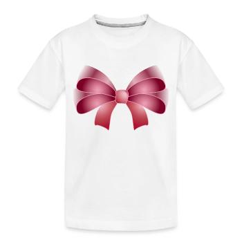 Elegante Schleife in rosa - Kinder Premium Bio T-Shirt - Weiß - Vorne
