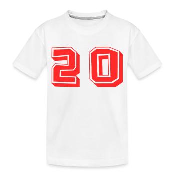 20 ANS. 20e ANNIVERSAIRE. ANNIVERSAIRE 20 ANS. 20 - T-shirt bio Premium Enfant - blanc - Devant