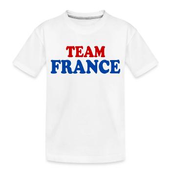 Frankreich - Kinder Premium Bio T-Shirt - Weiß - Vorne