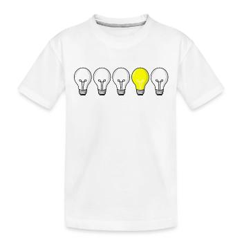 5 ampoules - lumière allumée - T-shirt bio Premium Enfant - blanc - Devant