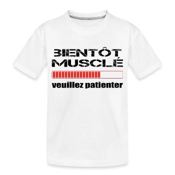 Bientôt Musclé - T-shirt bio Premium Enfant - blanc - Devant