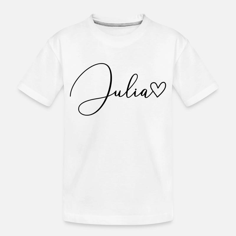 Julia Name Vorname Mädchen - Kinder Premium Bio T-Shirt - Weiß
