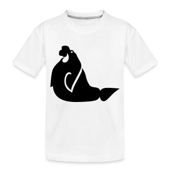Walrus 01 - Kids' Premium Organic T-Shirt - white - Front