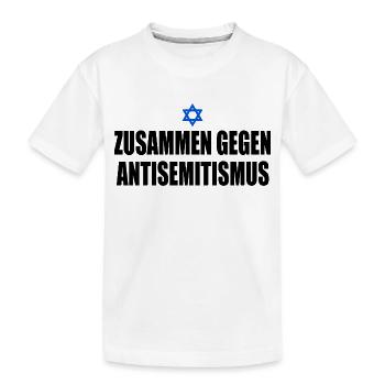 zusammen gegen antisemitismus - Kinder Premium Bio T-Shirt - Weiß - Vorne