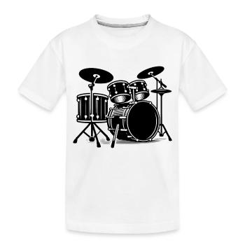 Contour des tambours - T-shirt bio Premium Enfant - blanc - Devant
