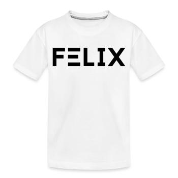 Prénom Felix - T-shirt bio Premium Enfant - blanc - Devant